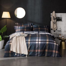 black plaid duvet cover bedding set