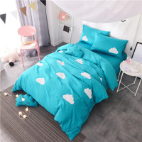 Blue clouds printed Duvet bedding Set