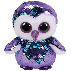 Big Eyes Blue Sequin Owl Plush Toy Doll