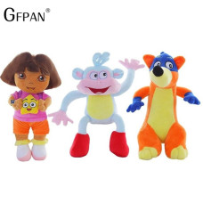 cute Dora/Monkey Boots/Fox Stuffed plush Toys