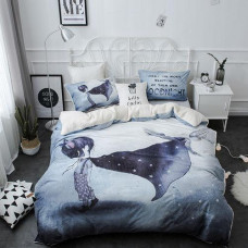 Black white duvet cover bedding set