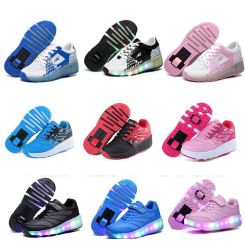 Girls&Boys LED Light roller Skate Shoes Sneakers