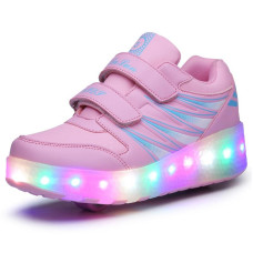 LED light sneakers boys Girls roller skate casual shoe