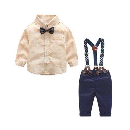 Boys Shirt+overalls 2pcs party Set