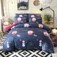 New Arrival Navy Blue Santa Claus duvet cover bedding set