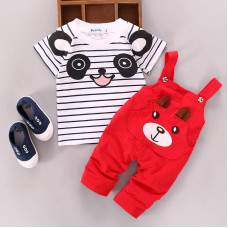 Summer Boys Girls t shirt bib pants Sets