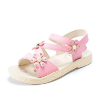 Girls Light Flower Pearl Shoes Sandals