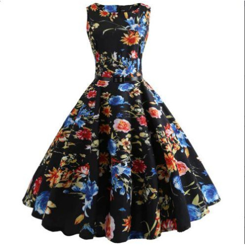 Summer Girls floral print Vestidos Costumes dress