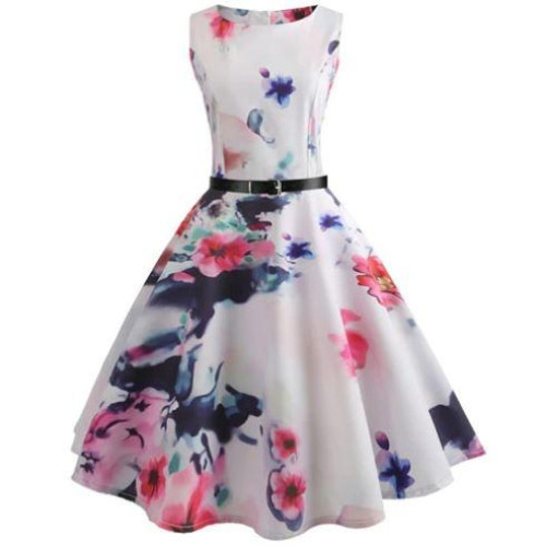 Summer Girls floral print Vestidos Costumes dress