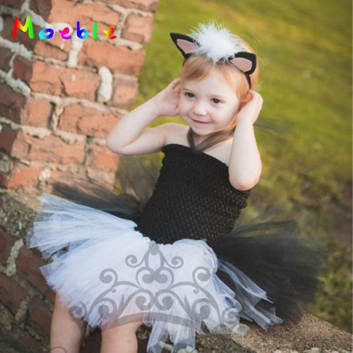 Girl Black White Christmas Cosplay Costume