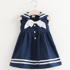 girls  sleeveless summer bow lace dress