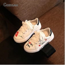 Sport Shoes PU Leather Boys Girls Sneakers