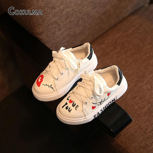 Sport Shoes PU Leather Boys Girls Sneakers