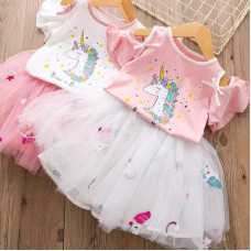 girls Unicorn Costume Princess Party  Clothing Sets