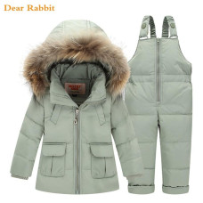 girl Boys Coat Duck Down Jacket + Pants sets