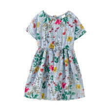 Summer girls short sleeve chiffon dress