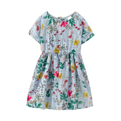 Summer girls short sleeve chiffon dress