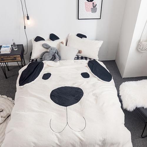 cartoon winter duvet cover bedding set