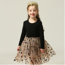 Girls Casual Wear Bling Star Sling Dresses