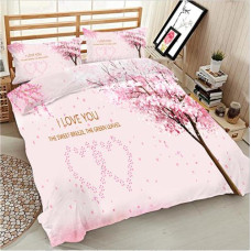 3D heart duvet cover bedding set