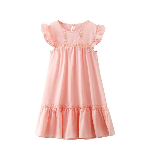 girls cotton ruffle elegant party dress