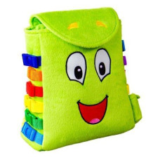 BUCKLE TOY "Buddy" Backpack - Toddler Early Learning Basic Life Skills Children's Plush Travel Activity