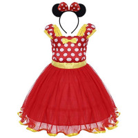 Girl Polka Dots Tutu Dress Christmas Costume with Headband