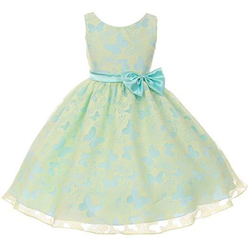 Little Girls Butterfly Burnout Cotton Dress