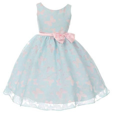 Little Girls Butterfly Burnout Cotton Dress