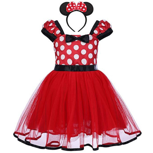 Girl Polka Dots Tutu Dress Christmas Costume with Headband