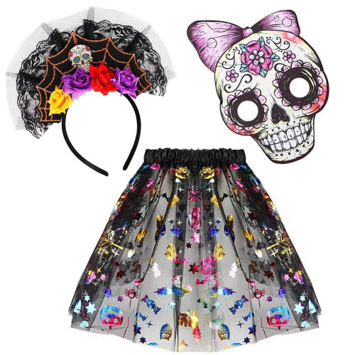 Girls Halloween Day of The Dead Costume