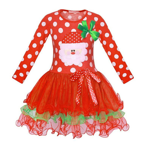 Little Girls Christmas Costume Santa Party Dresses