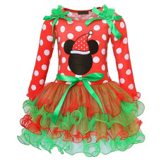 Little Girls Christmas Costume Santa Party Dresses