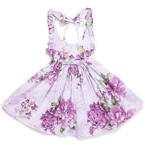 Floral little Girls casual Dress