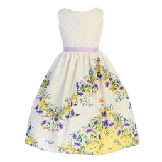 Little Girls Butterfly Burnout Cotton Dress