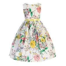 Little Girls Butterfly Burnout Cotton Dress