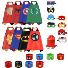 RioRand Dress Up Costumes Cartoon Satin Capes Set With Felt Mask and Exclusive Bag For Boys