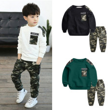 Boys Camouflage Tops Pants sets