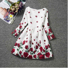 girls Teens long Sleeve Gowns Children Dresses