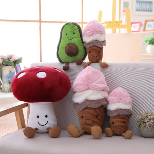 Avocado Fruits Mushroom/ice cream Plush Toys