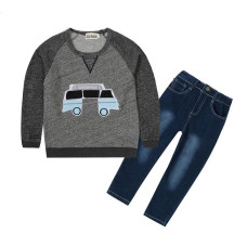 Boys Long Sleeve O-neck T shirt + Pants Set