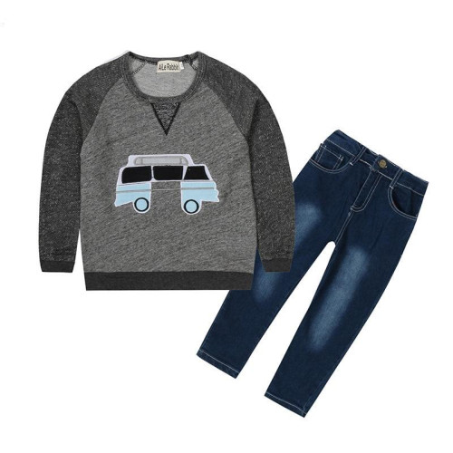 Boys Long Sleeve O-neck T shirt + Pants Set