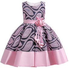 Girls Flower Striped Unicorn Wedding Party Dresses