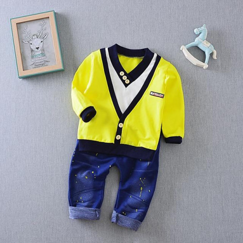 boys long sleeve T shirt and Pants Sets