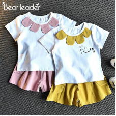 Girls casual Short Sleeve Top + Shorts Set