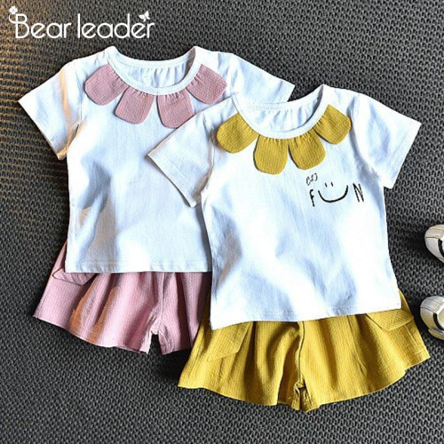 Girls casual Short Sleeve Top + Shorts Set