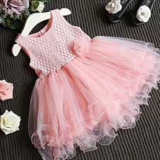 Girls  sleeveless Tutu Swing party Dress