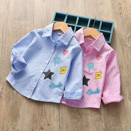 boys turn-down collar long sleeve shirts