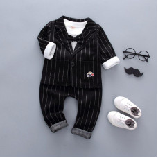 boys coat+t shirt+pants party set