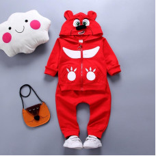 boys long sleeve hooded tops+pants sets